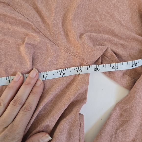 Apana long sleeve pink knot front soft yoga workout wear sz M - Picture 4 of 5